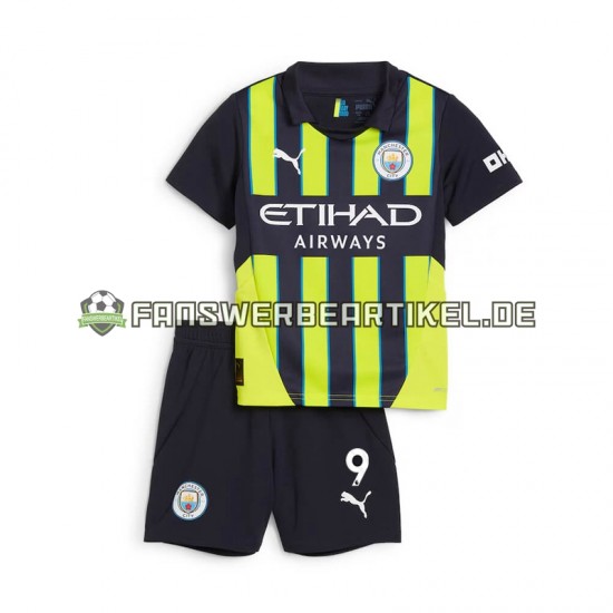 Haaland 9 Trikot Manchester City Kinder Auswärtsausrüstung 2024-2025 Kurzarm