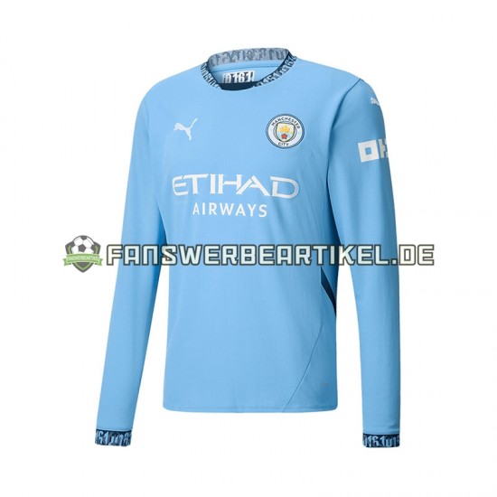 Trikot Manchester City Herren Heimausrüstung 2024-2025 Langarm