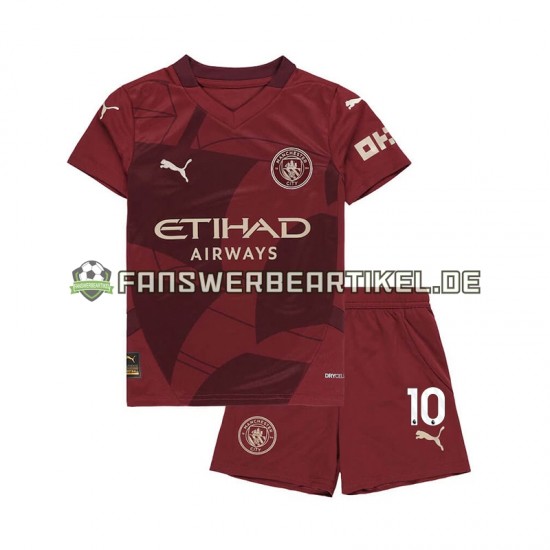 Jack Grealish 10 Trikot Manchester City Kinder Ausweich ausrüstung 2024-2025 Kurzarm