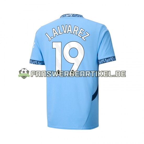 Julian Alvarez 19 Trikot Manchester City Herren Heimausrüstung 2024-2025 Kurzarm