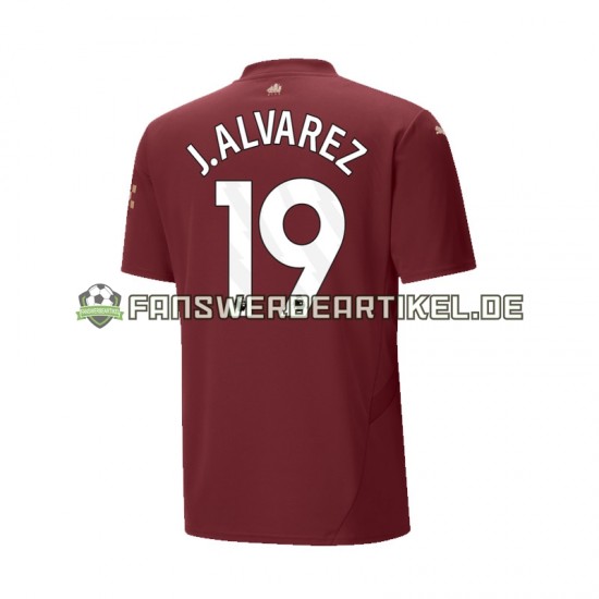 Julian Alvarez 19 Trikot Manchester City Herren Ausweich ausrüstung 2024-2025 Kurzarm