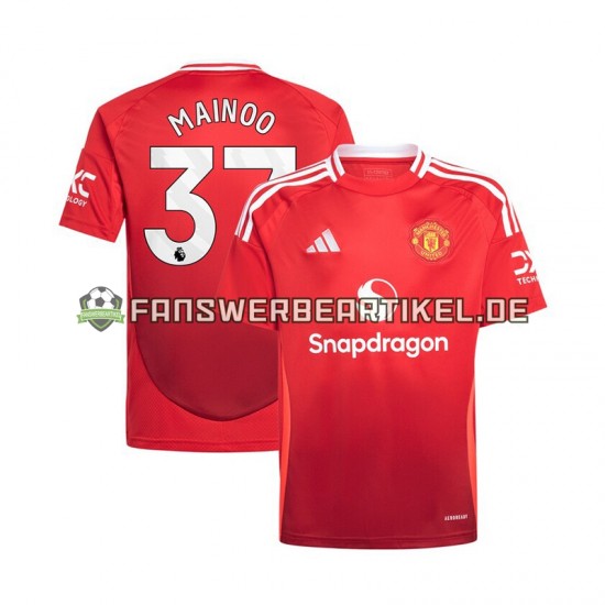 Kobbie Mainoo 37 Trikot Manchester United Herren Heimausrüstung Rot 2024-2025 Kurzarm