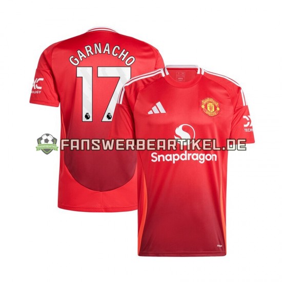 Alejandro Garnacho 17 Trikot Manchester United Herren Heimausrüstung Rot 2024-2025 Kurzarm