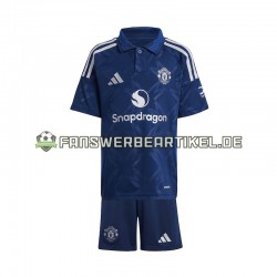 Trikot Manchester United Kinder Auswärtsausrüstung Rot 2024-2025 Kurzarm