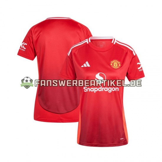 Trikot Manchester United Dame Heimausrüstung Rot 2024-2025 Kurzarm