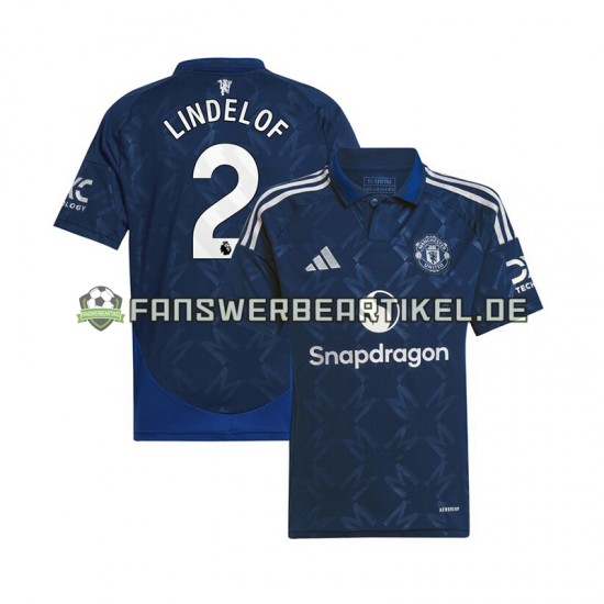 Victor Lindelof 2 Trikot Manchester United Herren Auswärtsausrüstung 2024-2025 Kurzarm