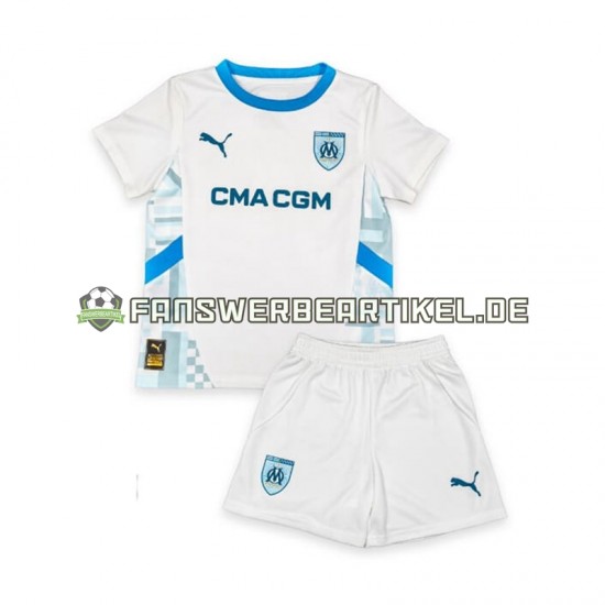 Trikot Olympique Marseille Kinder Heimausrüstung 2024-2025 Kurzarm