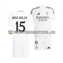 Arda Guler 15 Trikot Real Madrid Kinder Heimausrüstung 2024-2025 Kurzarm