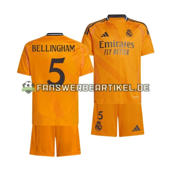 BELLINGHAM 5 Trikot Real Madrid Kinder Auswärtsausrüstung 2024-2025 Kurzarm