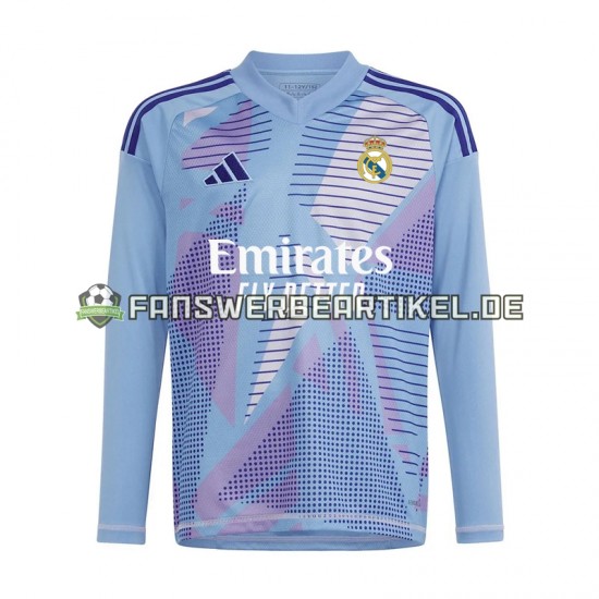 Torwart Trikot Real Madrid Herren Heimausrüstung Blau 2024-2025 Langarm