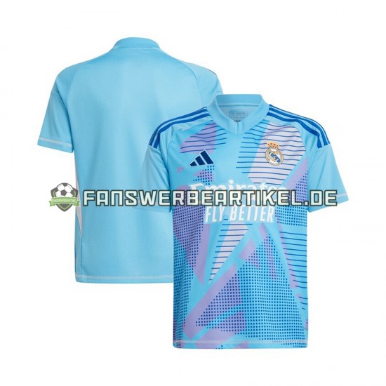 Torwart Trikot Real Madrid Herren Heimausrüstung Blau 2024-2025 Kurzarm