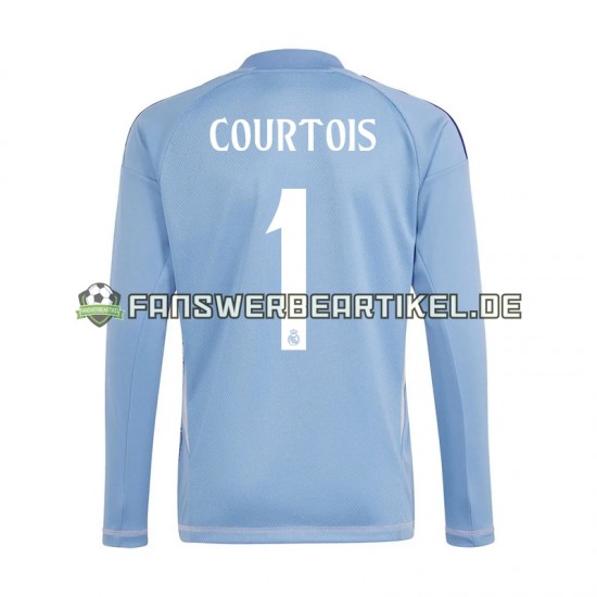 Thibaut Courtois 1 Torwart Trikot Real Madrid Herren Heimausrüstung Blau 2024-2025 Langarm