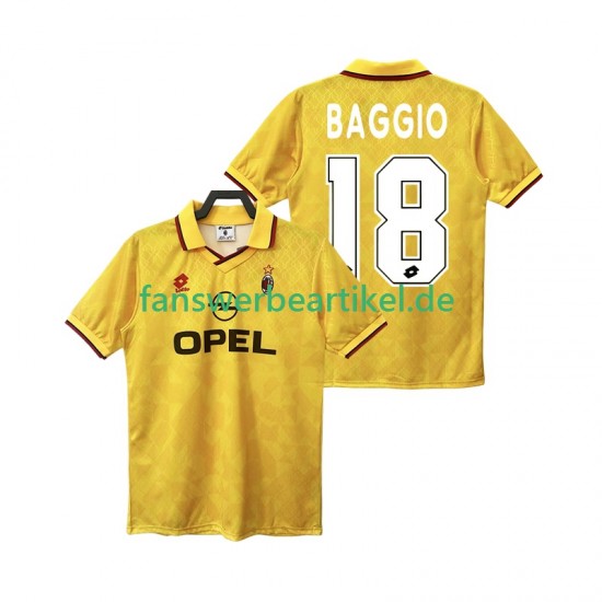BAGGIO 18 Retro 1995 1996 Trikot AC Mailand Herren Ausweich ausrüstung Kurzarm