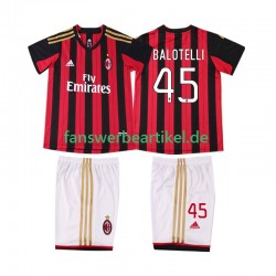BALOTELL 45 Retro 2013 2014 Trikot AC Mailand Kinder Heimausrüstung Kurzarm
