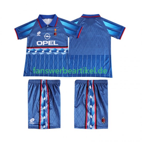 Retro 1995 1996 Trikot AC Mailand Kinder Auswärtsausrüstung Kurzarm