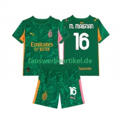 Mike Maignan 16 Torwart Trikot AC Mailand Kinder Auswärtsausrüstung 2025-2026 Kurzarm