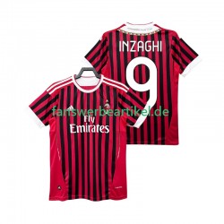 INZAGHI 9 Retro 2012 Trikot AC Mailand Herren Heimausrüstung 2011 Kurzarm
