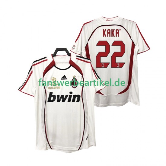 KAKA 22 Retro 2007 Trikot AC Mailand Herren Auswärtsausrüstung 2006 Kurzarm
