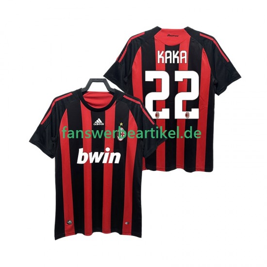 KAKA 22 Retro 2009 Trikot AC Mailand Herren Heimausrüstung 2008 Kurzarm