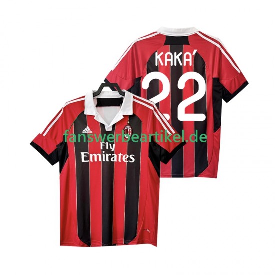 KAKA 22 Retro 2012 2013 Trikot AC Mailand Herren Heimausrüstung Kurzarm
