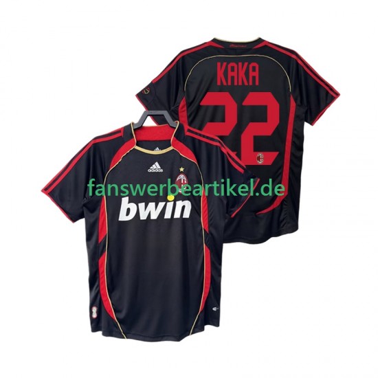 KAKA 22 Retro 2007 Trikot AC Mailand Herren Ausweich ausrüstung 2006 Kurzarm
