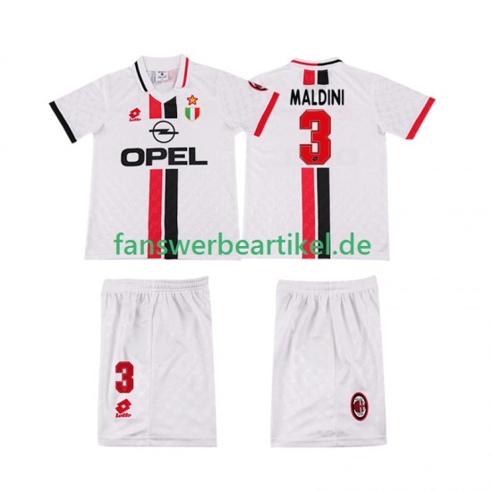 MALDINI 3 Retro 1996 1997 Trikot AC Mailand Kinder Auswärtsausrüstung Kurzarm