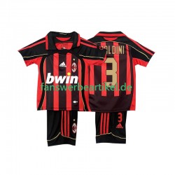 MALDINI 3 Retro 2007 Trikot AC Mailand Kinder Heimausrüstung 2006 Kurzarm
