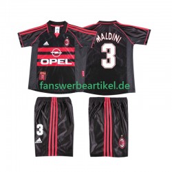 MALDINI 3 Retro 1998 Trikot AC Mailand Kinder Ausweich ausrüstung 1999 Kurzarm
