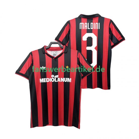 MALDINI 3 Retro 1991 Trikot AC Mailand Herren Heimausrüstung 1990 Kurzarm