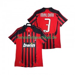 MALDINI 3 Retro 2007 Trikot AC Mailand Herren Heimausrüstung 2008 Kurzarm