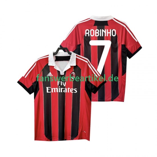 ROBINHO 7 Retro 2012 2013 Trikot AC Mailand Herren Heimausrüstung Kurzarm