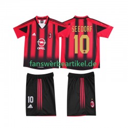 SEEDORF 10 Retro 2005 Trikot AC Mailand Kinder Heimausrüstung 2004 Kurzarm