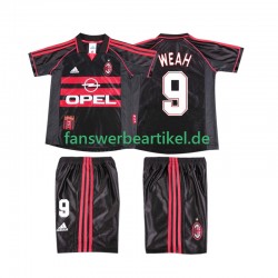 WEAH 9 Retro 1998 Trikot AC Mailand Kinder Ausweich ausrüstung 1999 Kurzarm