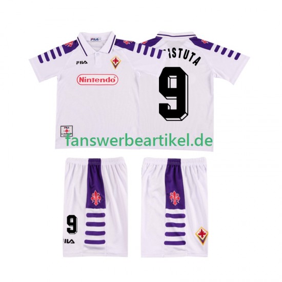 BASTUTA 9 Retro 1998 Trikot AC Florenz Kinder Auswärtsausrüstung 1999 Kurzarm
