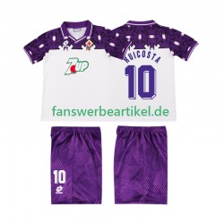 RUI COSTA 10 Retro 1992 1993 Trikot AC Florenz Kinder Auswärtsausrüstung Kurzarm