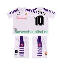 RUI COSTA 10 Retro 1998 Trikot AC Florenz Kinder Auswärtsausrüstung 1999 Kurzarm