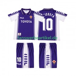 RUI COSTA 10 Retro 2000 Trikot AC Florenz Kinder Heimausrüstung 1999 Kurzarm