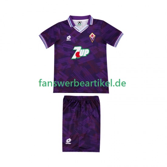 Retro 1992 1993 Trikot AC Florenz Kinder Heimausrüstung Kurzarm