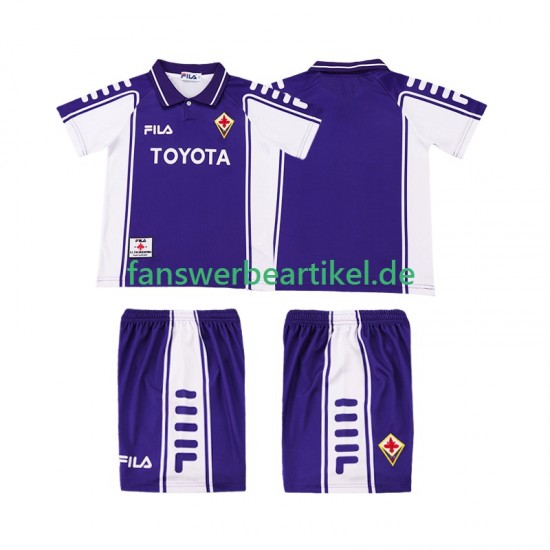 Retro 2000 Trikot AC Florenz Kinder Heimausrüstung 1999 Kurzarm