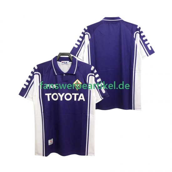 Retro 2000 Trikot AC Florenz Herren Heimausrüstung 1999 Kurzarm