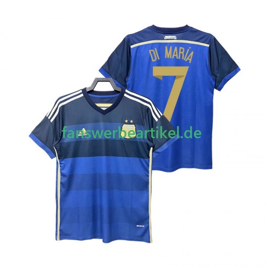 DI MARIA 7 Retro 2014 Trikot Argentinien Herren Auswärtsausrüstung Kurzarm