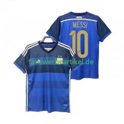 Lionel Messi 10 Retro 2014 Trikot Argentinien Herren Auswärtsausrüstung Kurzarm
