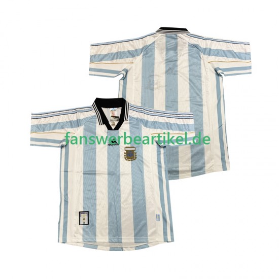 Retro 1998 Trikot Argentinien Herren Heimausrüstung Kurzarm