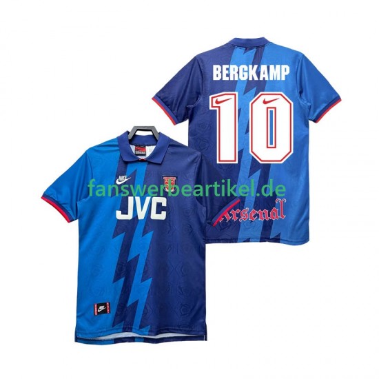BERGKAMP 10 Retro 1995 1996 Trikot Arsenal Herren Auswärtsausrüstung Kurzarm