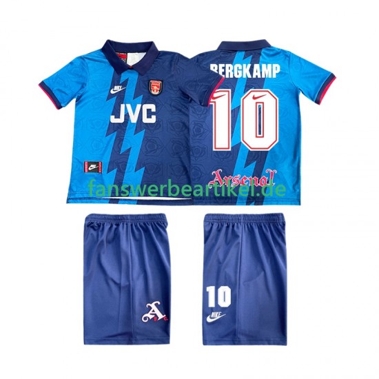 BERGKAMP 10 Retro 1995 1996 Trikot Arsenal Kinder Auswärtsausrüstung Kurzarm