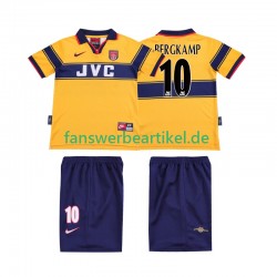 BERGKAMP 10 Retro 1997 Trikot Arsenal Kinder Auswärtsausrüstung 1999 Kurzarm