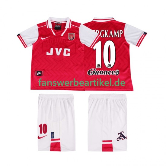 BERGKAMP 10 Retro 1996 1997 Trikot Arsenal Kinder Heimausrüstung Kurzarm