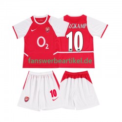BERGKAMP 10 Retro 2002 2003 Trikot Arsenal Kinder Heimausrüstung Kurzarm