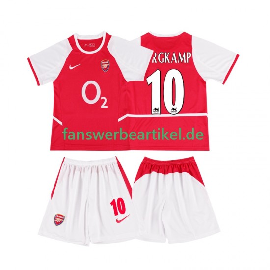 BERGKAMP 10 Retro 2002 2003 Trikot Arsenal Kinder Heimausrüstung Kurzarm