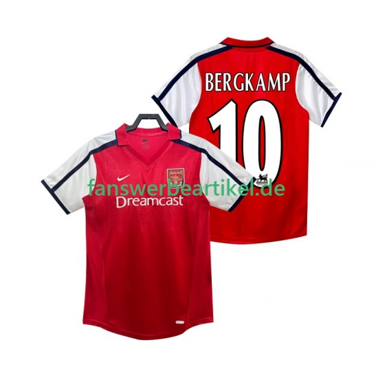BERGKAMP 10 Retro 2001 2002 Trikot Arsenal Herren Heimausrüstung Kurzarm